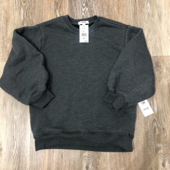 New, Agolde "Thora" Graphite Heather Sweatshirt XS - Picture 4 of 8